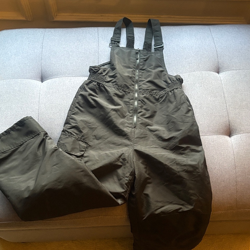 Black Snow Bib Overalls